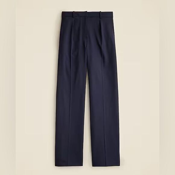 NWT J CREW Portia pant in Italian bi-stretch wool blend in dark navy - Picture 4 of 6